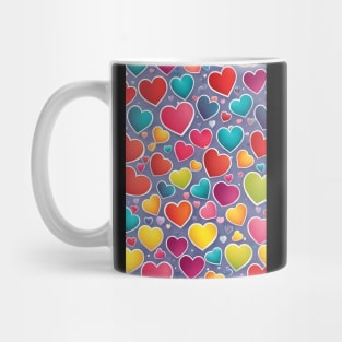 Colourful heart pattern Mug